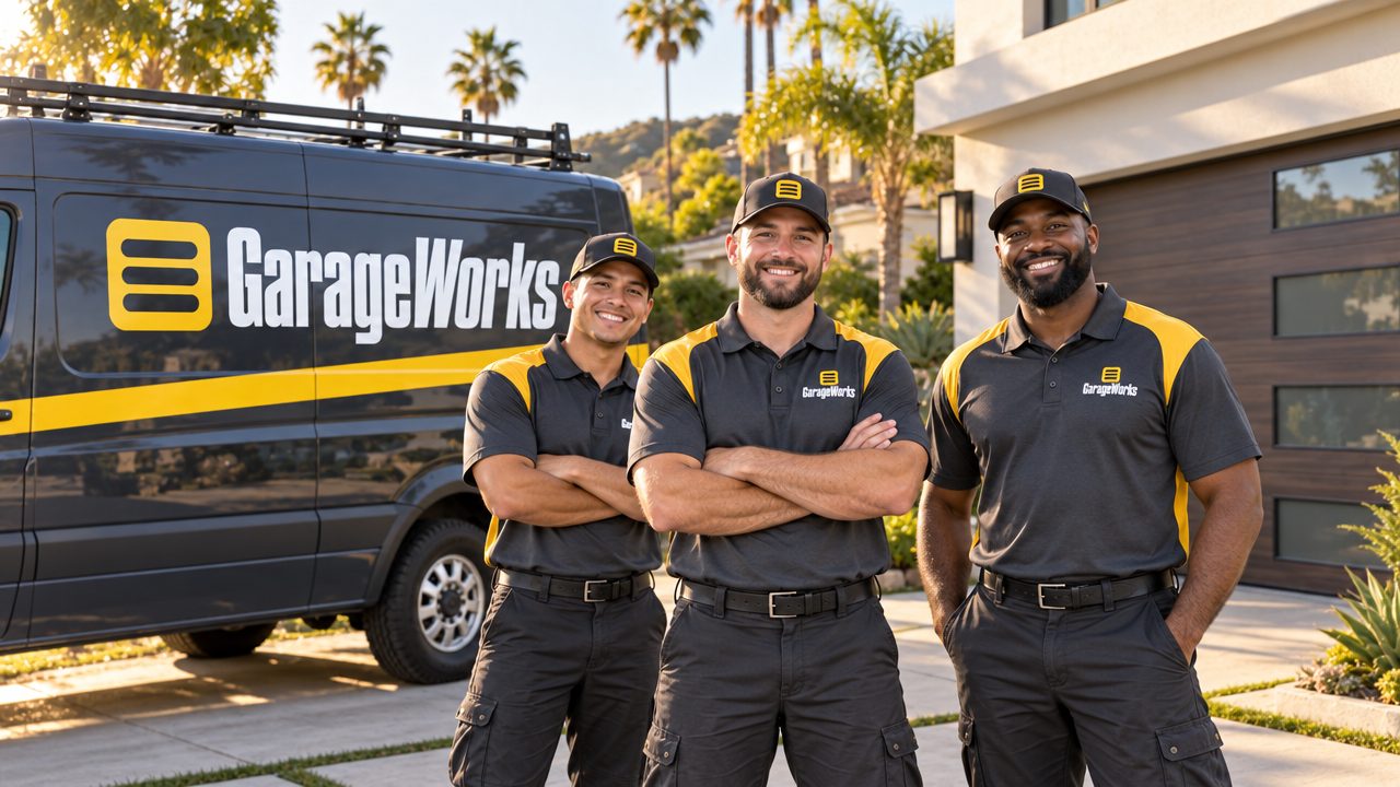 Local technicians, ready to roll: GarageWorks technicians in uniform