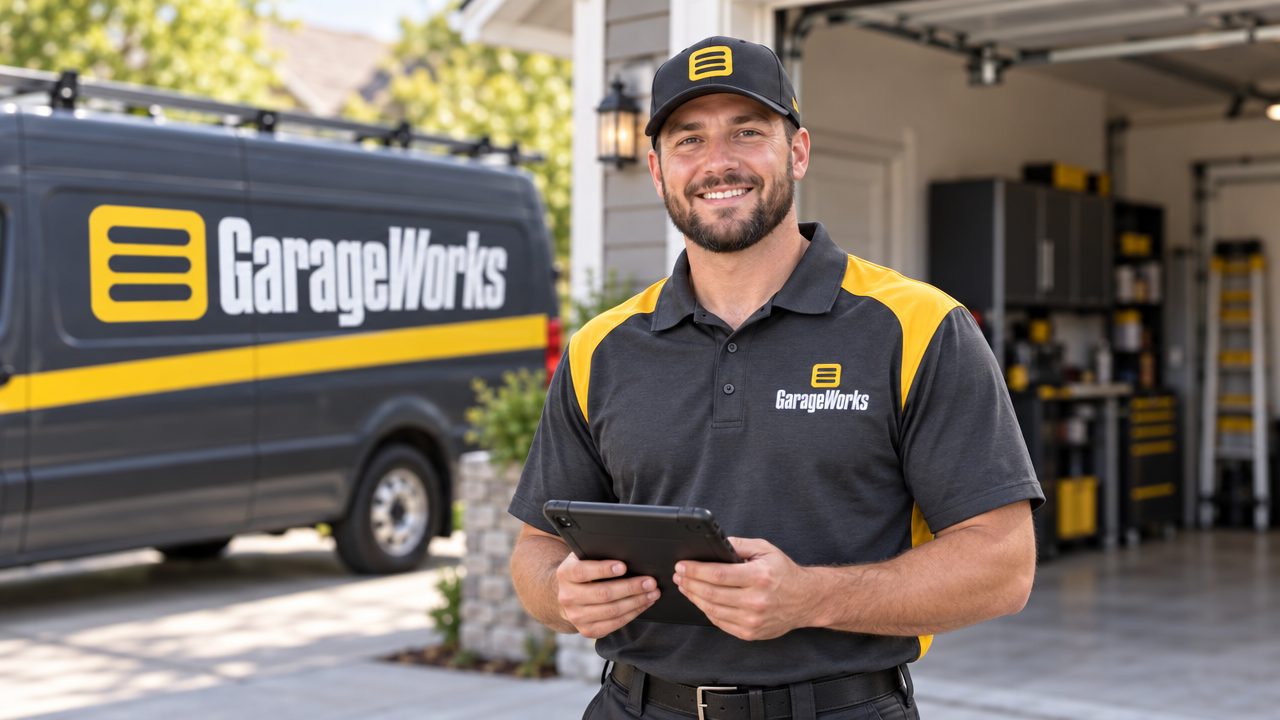 Your technician, in uniform: GarageWorks technicians in uniform